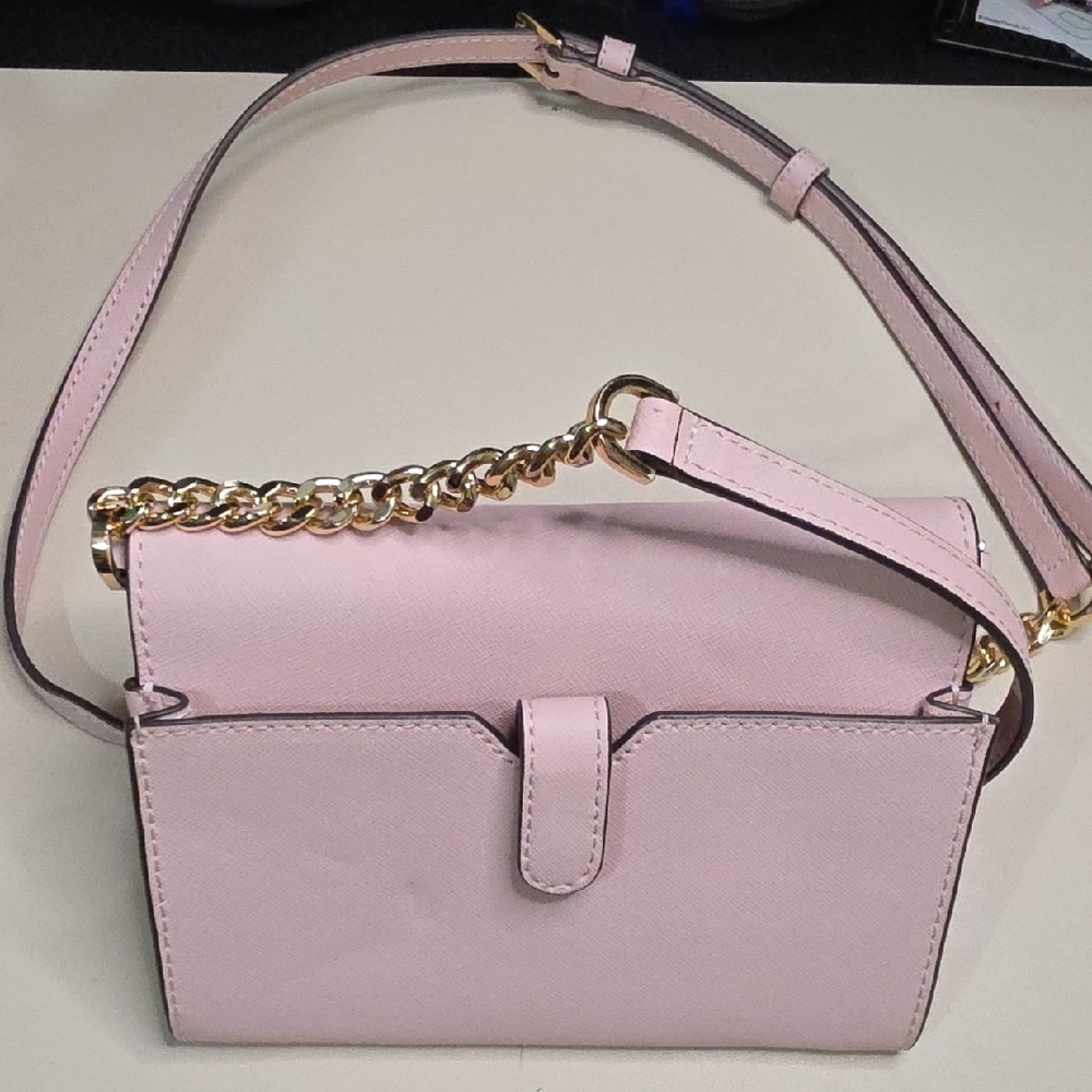 Michael Kors Light Pink Crossbody Wallet with Gold Hardware - Picture 5 of 5